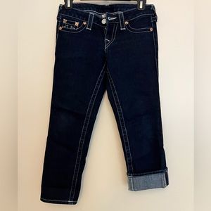 True Religion Rockstar Lola Navy capri jeans size 25